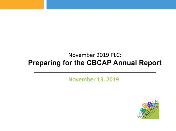 CBCAP Annual Report cover