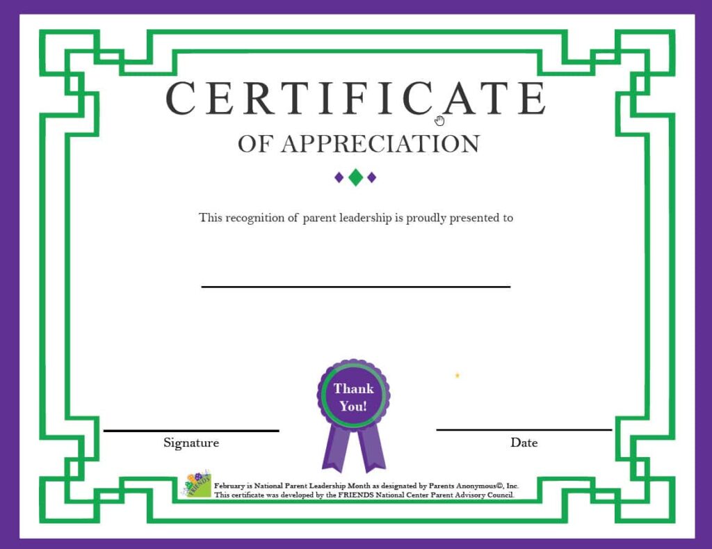 purple certificate