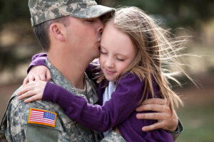 Real American Soldier & Daughter Outdoor, Fort Carson, Colorado.