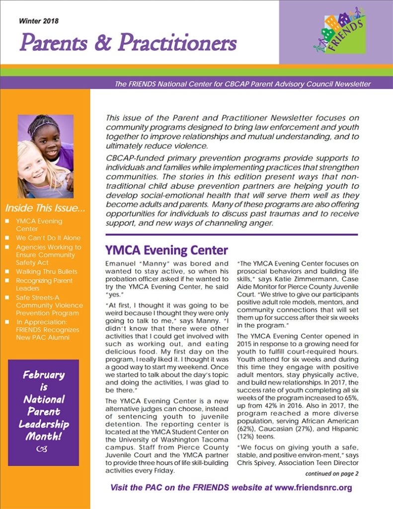 Parent & Practitioners Newsletter Winter 2018